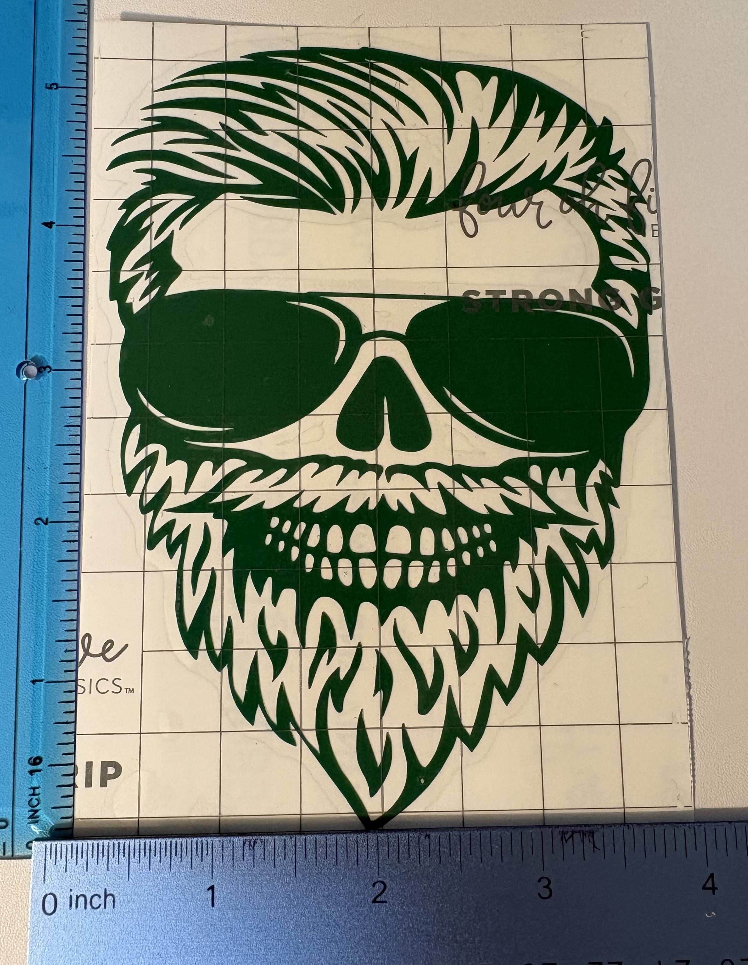 Bearded Skull Vinyl Decal