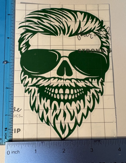 Bearded Skull Vinyl Decal