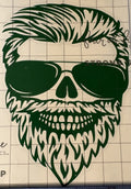 Bearded Skull Vinyl Decal