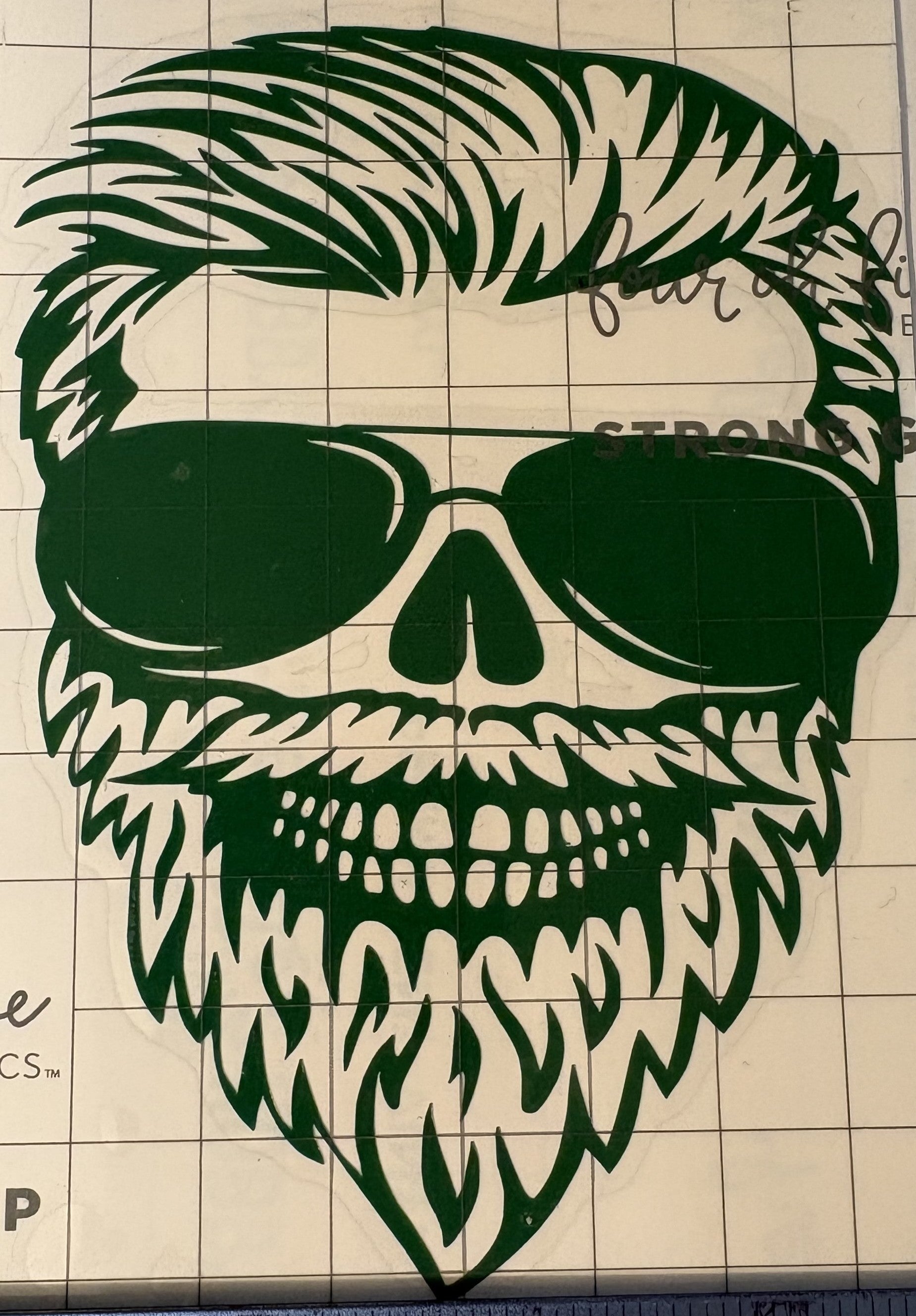 Bearded Skull Vinyl Decal